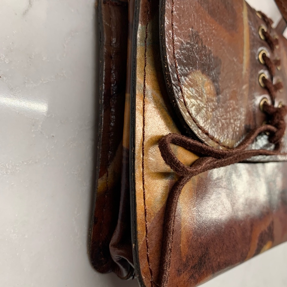 RARE Patricia Nash Hand Painted Women Mini Lace Leather Crossbody Bag - Picture 5 of 13